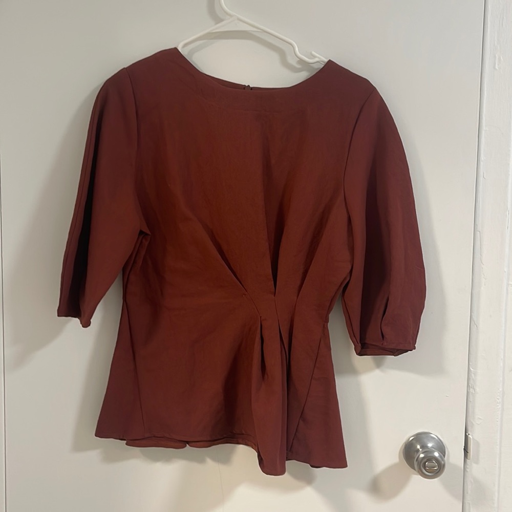 NWOT Burgundy top/ blouse